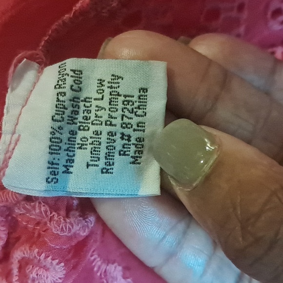 Johnny Was Pink V Neck Eyelet Tunic Top Dress Size PXS - Picture 10 of 10